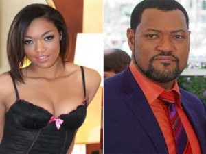 Laurence Fishburne y su hija Montana.