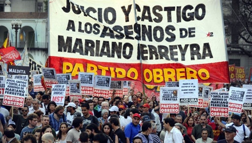 ARGENTINA-WORKERS-RAILWAY-FERREYRA-DEMO 000 Mvd1372431