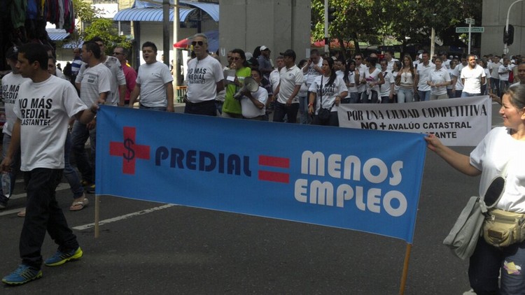 Medellín protestó contra nuevos avaluos catastrales e impuesto predial