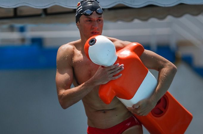 Hoy están en disputa 27 medallas en los Juegos Mundiales de Cali 2 Atleta de Francia entrena en las Piscinas Piscinas Hernando Botero O'byrne en los Juegos Mundiales 2013 en Cali, Colombia, miercoles 24 de Julio 2013. Foto: Coldeportes/Archivolatino