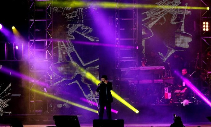 El cantante panameño Rubén Blades se presenta el 16 de agosto de 2013, en el marco del Festival Salsa al Parque en Bogotá (Colombia). EFE