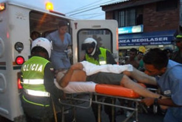 Choque de busetas en el centro de