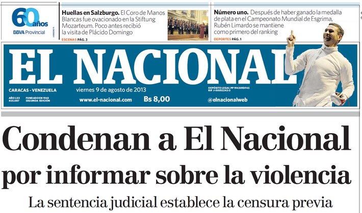 tapa El Nacional Copiar