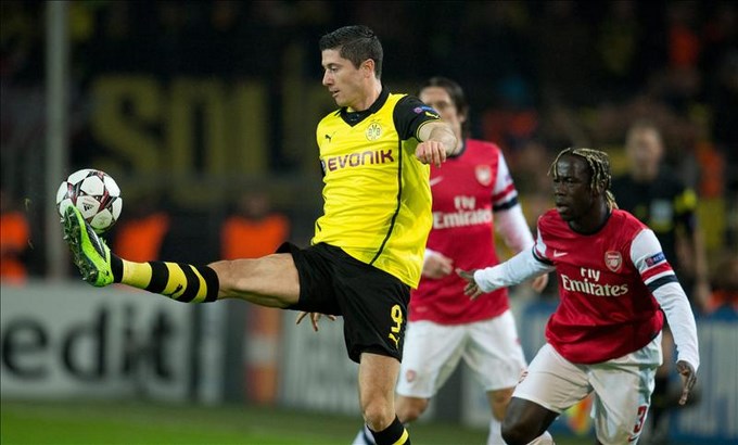 Liga campeones: El Arsenal rompe el bastión del Dortmund con gol de Ramsey