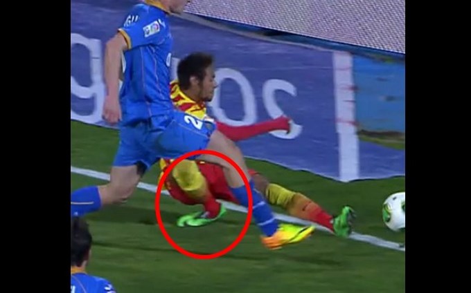 Neymar lesion 2014 getafe Copiar