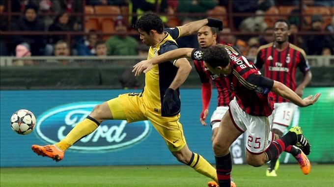 Atlético de Madrid venció de visitante al Milán.