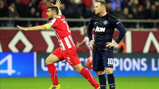 2-0. El Olympiakos da el golpe y deja en coma al Manchester United