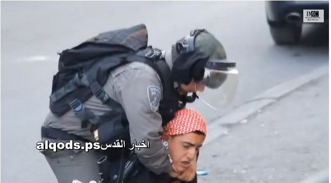 soldados lastiman a palestino