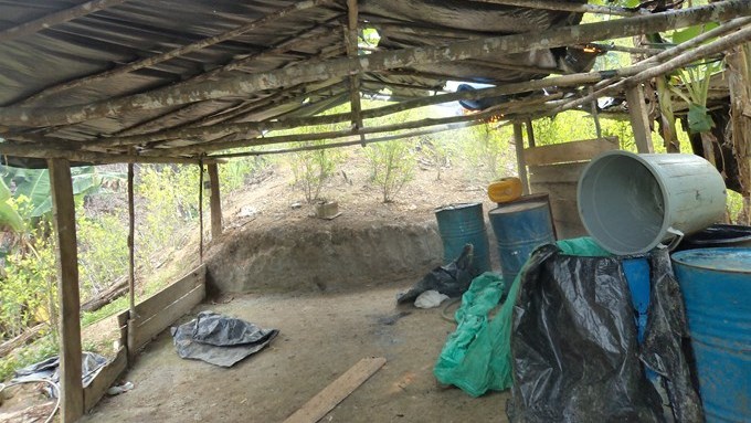 Tropas del Ejército desmantelan laboratorio de producción de coca en Yondó, Antioquia