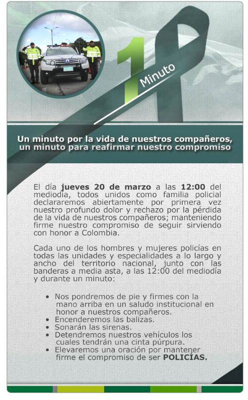 un minuto por los policias caidos