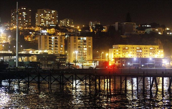 La ciudad de Valparaiso (Chile), tras ser evacuada durante la alerta de tsunami