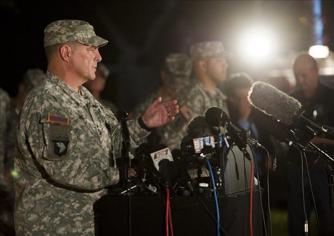 El teniente General Mark Mileey, comandante del Tercer Cuerpo y de Fort Hood
