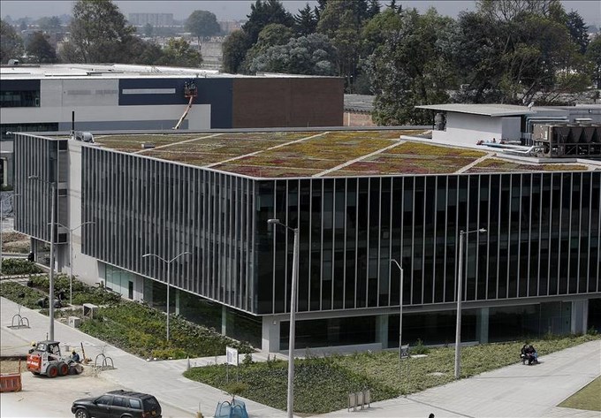 Fotografíade una terraza verde ubicada en el occidente de Bogotá