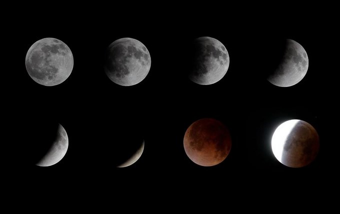 Fotografías de la luna desde El Salvador la madrugada de este martes 15 de abril de 2014