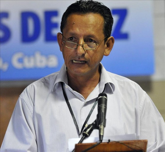 El comandante de las FARC-EP Fidel Rondón. EFE