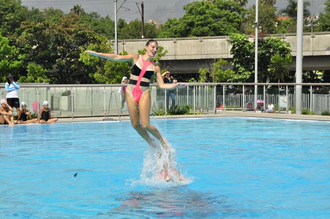 El nado sincronizado antioqueño hará una presentación, antes de su viaje al Interligas en Popayán. 1 Foto Liga Antioqueña de Natación