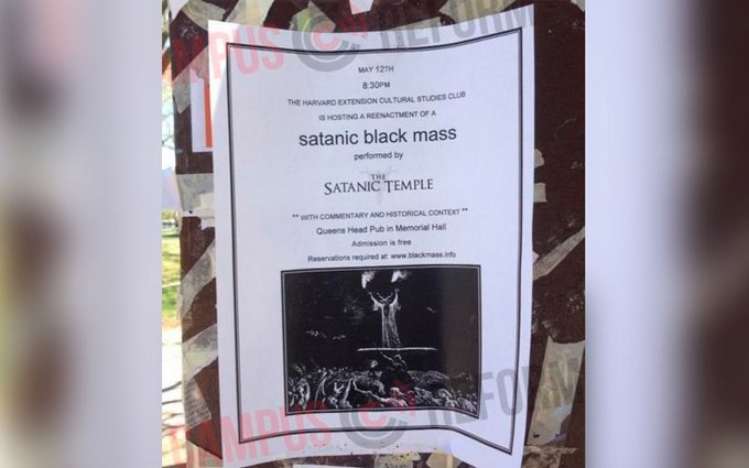 Invitación MIsa satánica en Harvard
