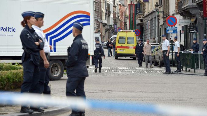 Zona donde hoy se produjo un tiroteo, cerca del Museo Judío de Bruselas. EFE