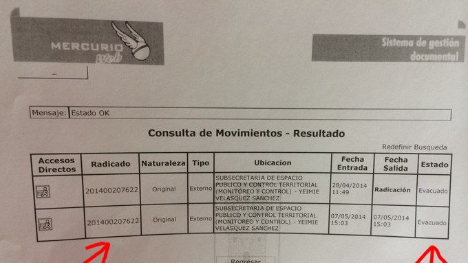 Carta de Espacio Público estuvo radicada en Sistema ‘Mercurio Web’ de la Alcaldía de Medellín