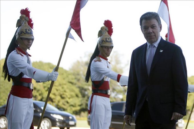 El presidente de Colombia Juan Manuel Santos