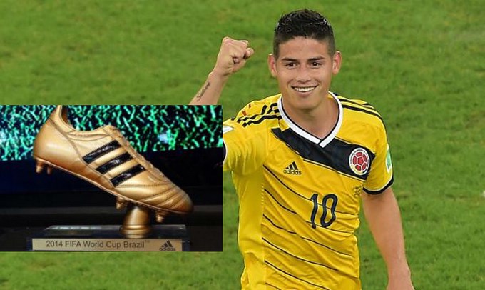Foto Internet James Rodríguez Botín de Oro 2014