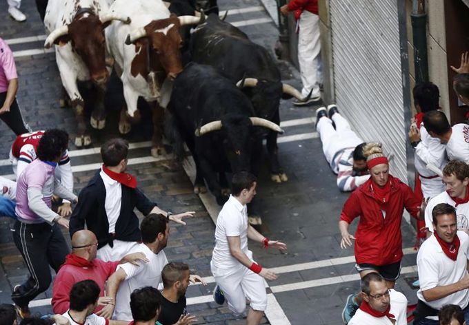 Pese a tener unas estadísticas fatales, los astados de Jandilla protagonizaron un encierro limpio, EFE