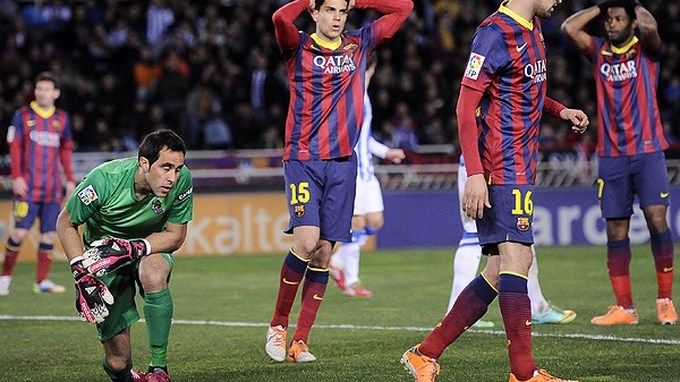 El chileno Claudio Bravo se “descacho” con el Barcelona. Video.