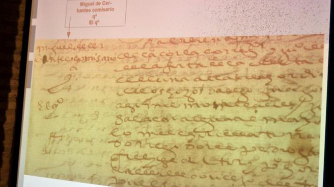 Hallan cuatro documentos inéditos sobre Cervantes, uno con autógrafo