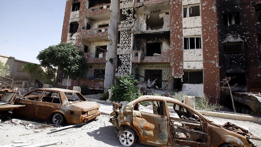 bombardeo en Alepo (Siria)