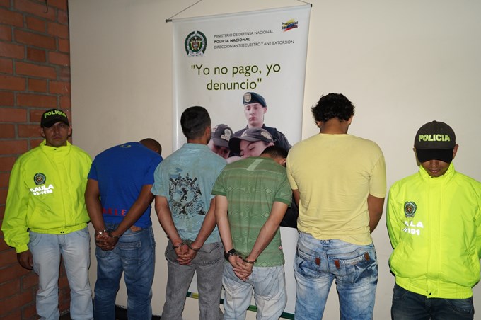 Capturados en el centro de Medellín. Foto: Policía Metropolitana