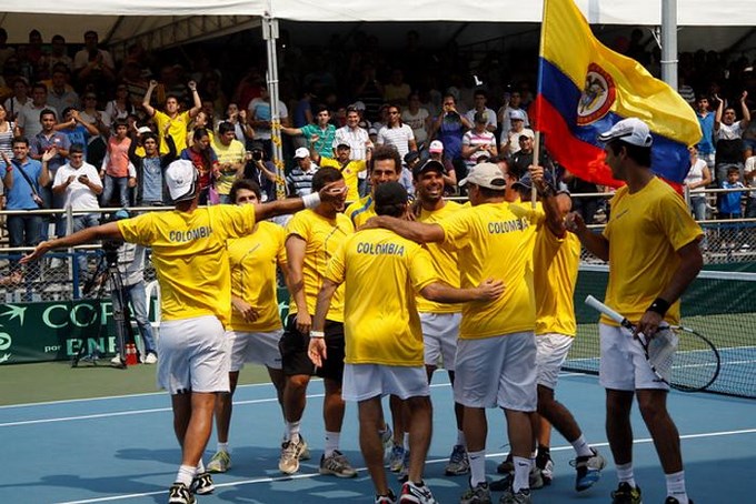 Listos jugadores Colombianos para Play Off del grupo Mundial de Copa Davis. 1 FCT