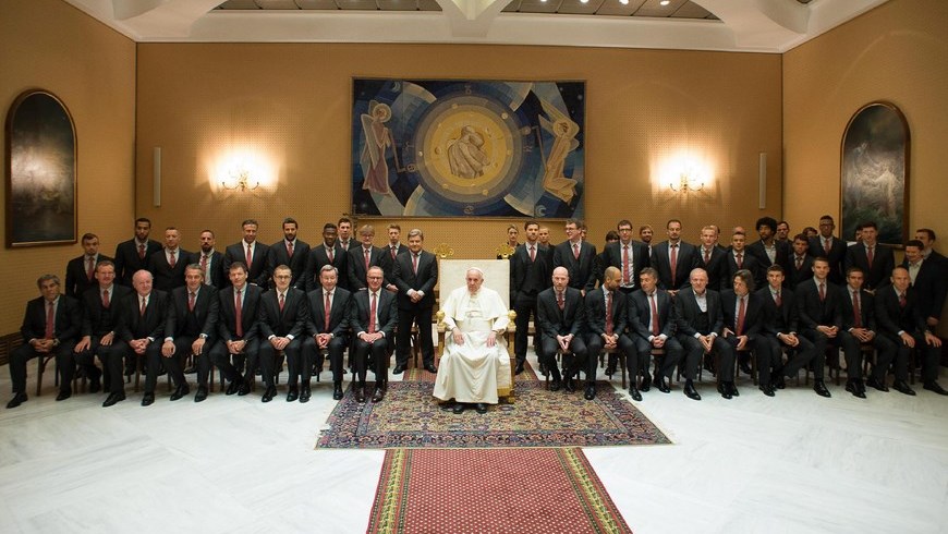 El papa Francisco recibió al Bayern Múnich