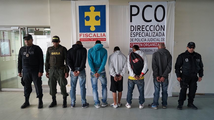 Fotos y video: Capturados cinco extorsionistas en Belén Rincón 2 Foto: Policía Metropolitana