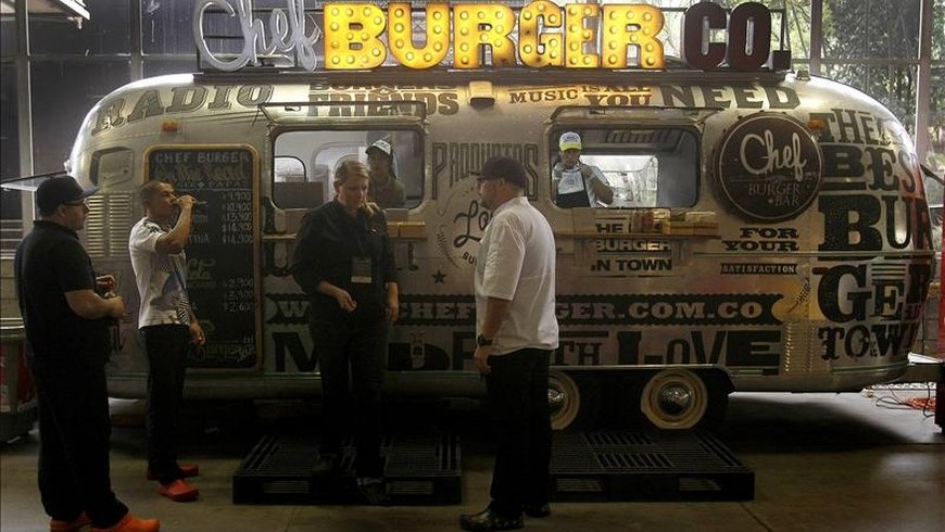 Chef Burguer C. durante la feria Maridaje 2014, una de las ferias gastronómicas más importante del país. EFE