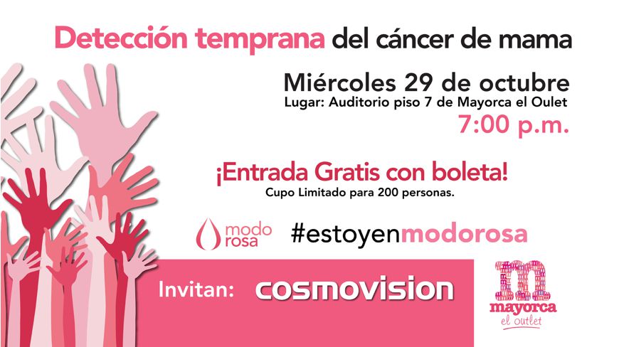 invitación a la conferencia: "Detección temprana del cáncer de mama"