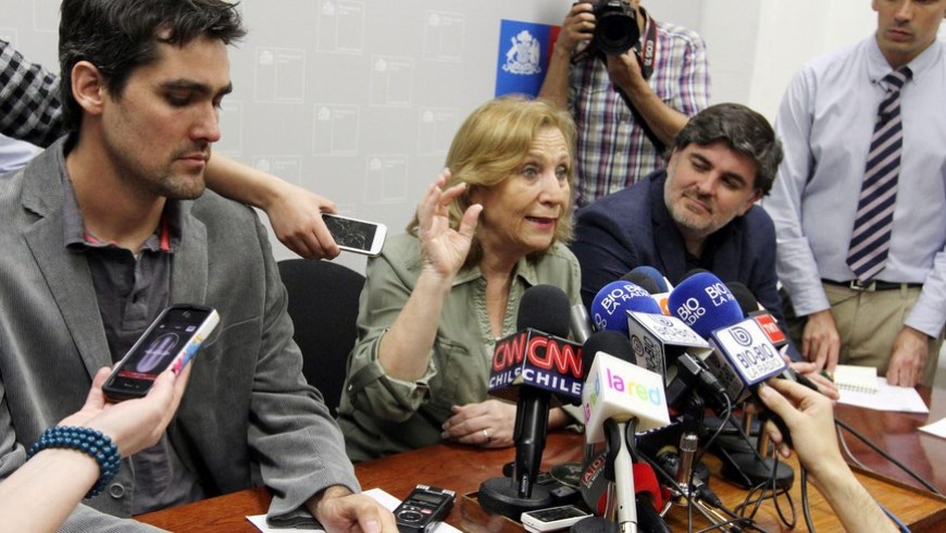 La ministra chilena de Salud, Helia Molina(c), durante una rueda de prensa en Santiago de Chile (Chile). EFE/Archivo