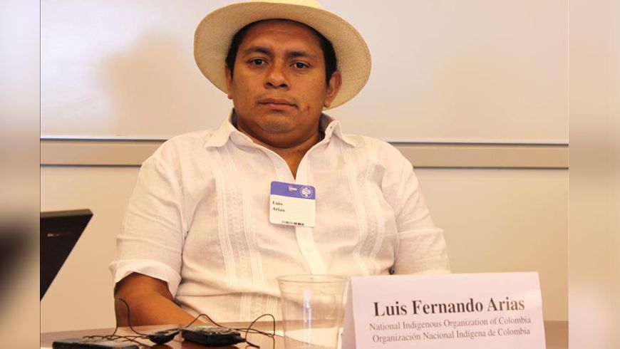 Luis Fernando Arias, consejero mayor de la Organización Nacional Indígena de Colombia. EFE