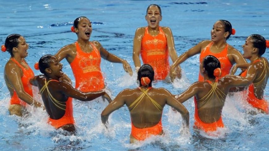 Colombia participa con Nado Sincronizado en los Sudamericanos de Natación. Programación 3 nado
