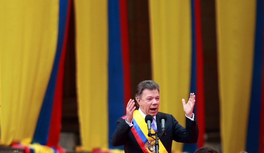 POSESIÓN DE JUAN MANUEL SANTOS COMO PRESIDENTE DE COLOMBIA POR SEGUNDA VEZ