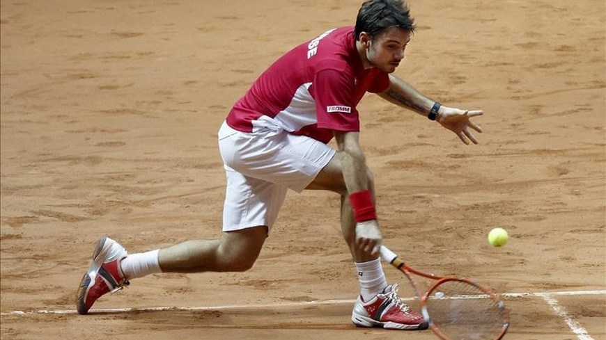 Stan Wawrinka da a Suiza el primer punto de la final de la Davis contra Francia 3 Suiza Copa Davis - Foto EFE
