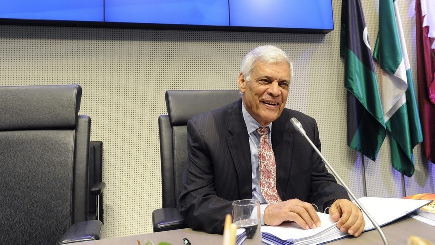 El secretario general de la Organización de Países Exportadores de Petróleo (OPEP), Abdalla Salem El-Badri, asiste a la reunión ministerial de la organización este jueves en Viena. EFE