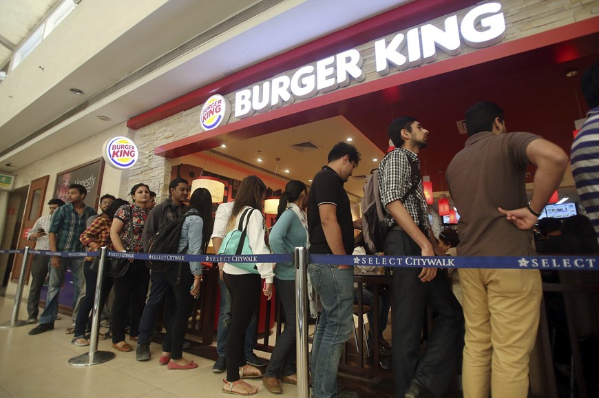 PRIMER RESTAURANTE DE LA CADENA BURGER KING EN LA INDIA