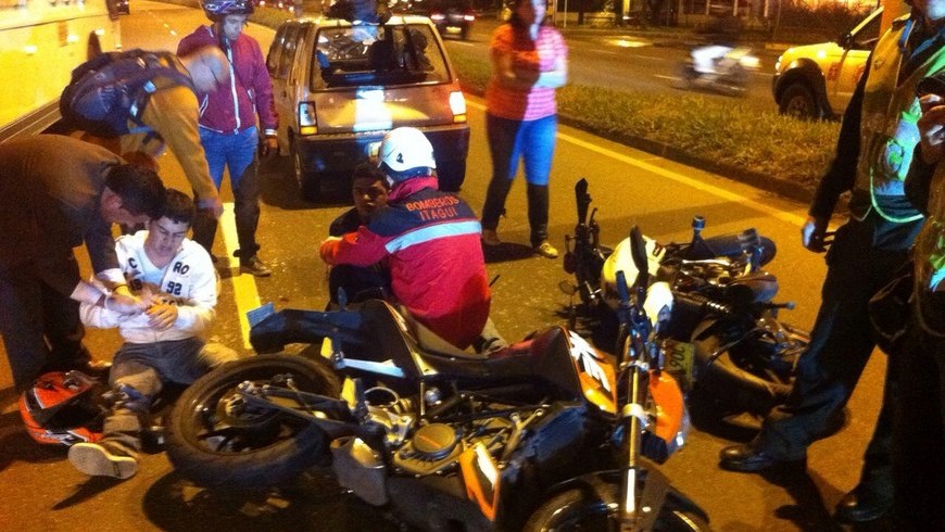 Accidente ocurrido en la autopista Sur. Foto: Cortesía