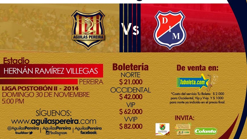 Águilas Pereira ya puso a la venta la boletería para el Juego ante Medellín. 3 Boleteria %C3%81guilas Pereira Vs Medell%C3%ADn Copiar