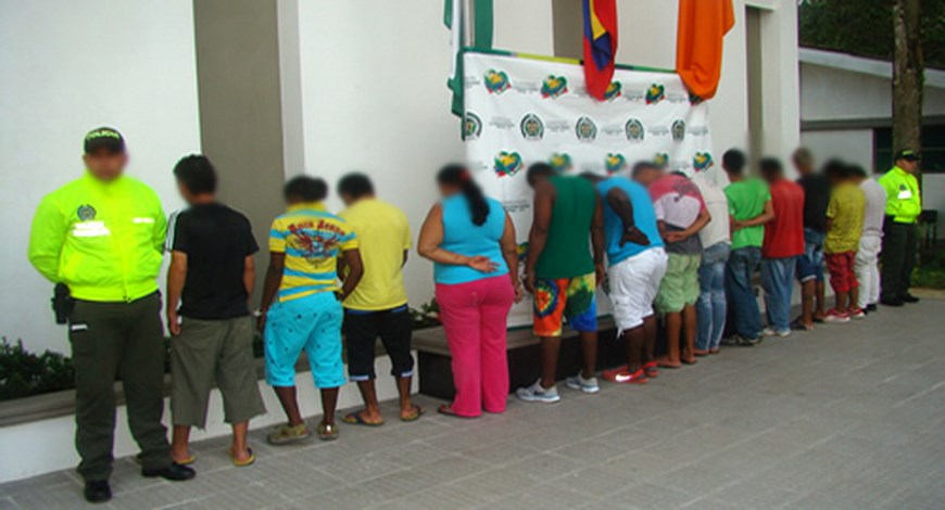 La Policía desarticuló la banda 'los bajos de La Martina' en Apartadó 2 Foto: Policía Nacional