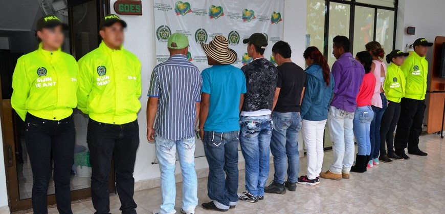 En Ituango cayeron ocho miembros de las redes de apoyo de las Farc 6 Foto: Policía Antioquia