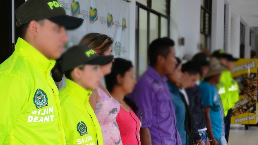 En Ituango cayeron ocho miembros de las redes de apoyo de las Farc 7 Foto: Policía Antioquia