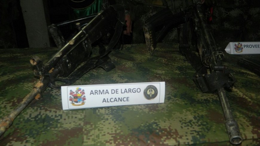 Armamento incautado. Foto: Ejército