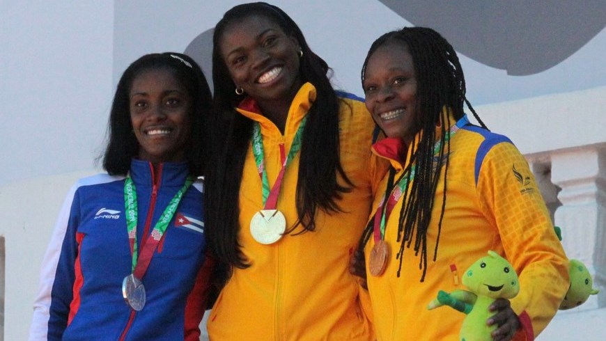 Equipo atletismo colombiano - Veracruz 2014 - Foto COC