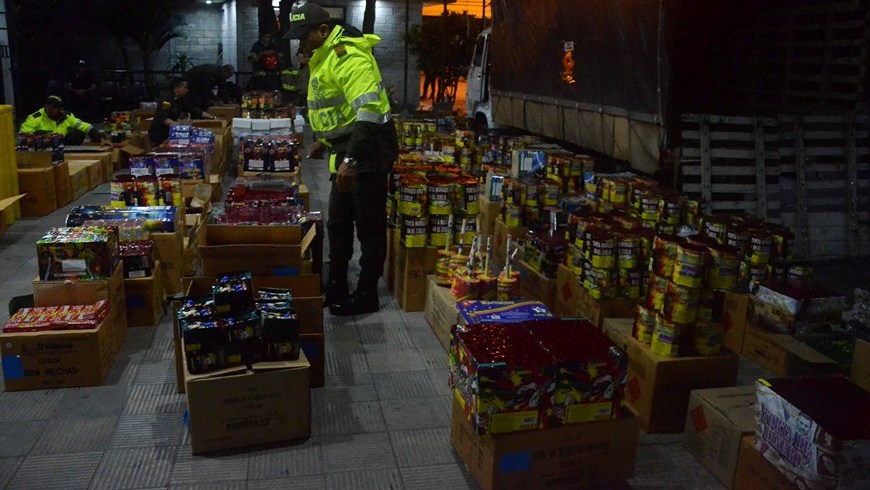 Ofensiva contra la pólvora: decomisaron tres toneladas en Itagüí 2 Pólvora incautada. Foto: Cortesía